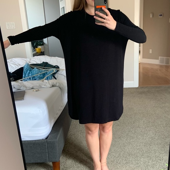 Black long sleeved t-shirt dress - ASOS size 2 - Picture 2 of 6